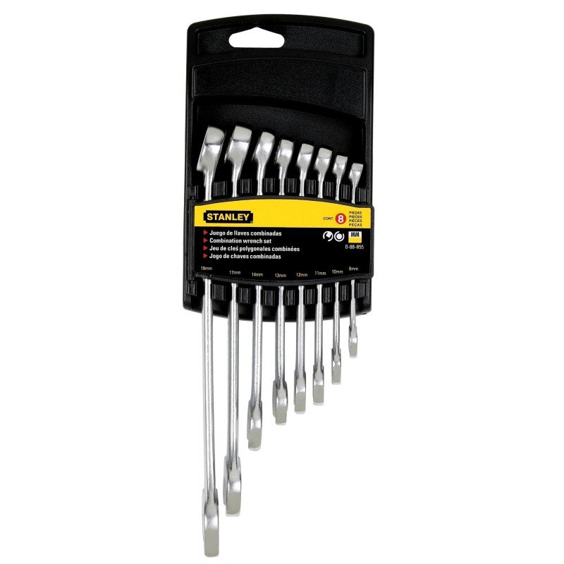 JUEGO DE 8 LLAVES COMBINADAS MÉTRICAS 8 PC- STANLEY - 88-855